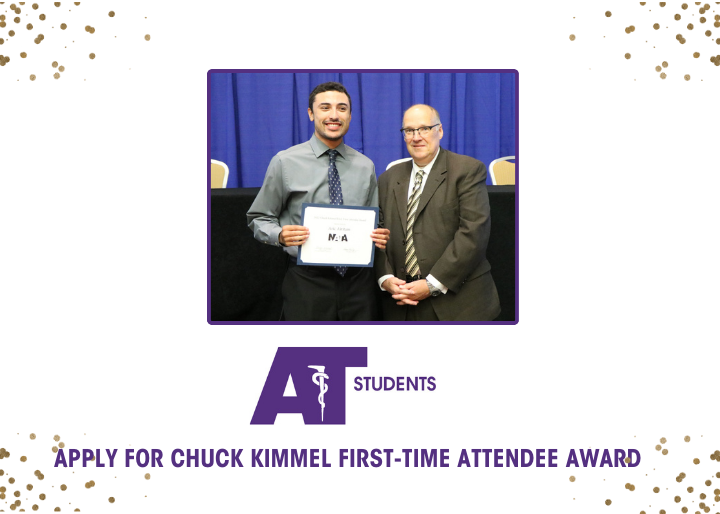 Photo of Chuck Kimmel and Student, Apply for the Chuck Kimmel First-Time Attendee Award