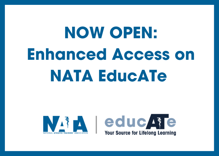 Now Open: NATA ducATe Enhanced Access, NATA Logo, NATA EducATe Logo