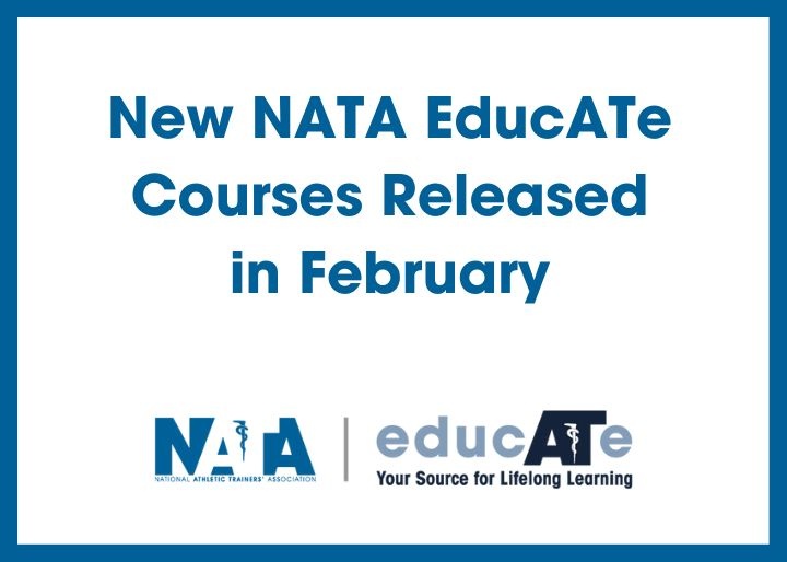 NATA EducATe Courses Released in February;  NATA logo, educate logo