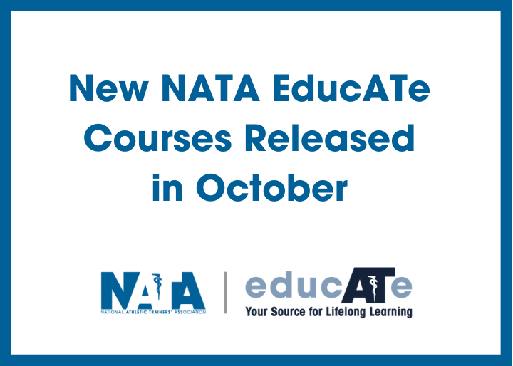 New NATA EducATe Courses Released in October, NATA EducATe logo