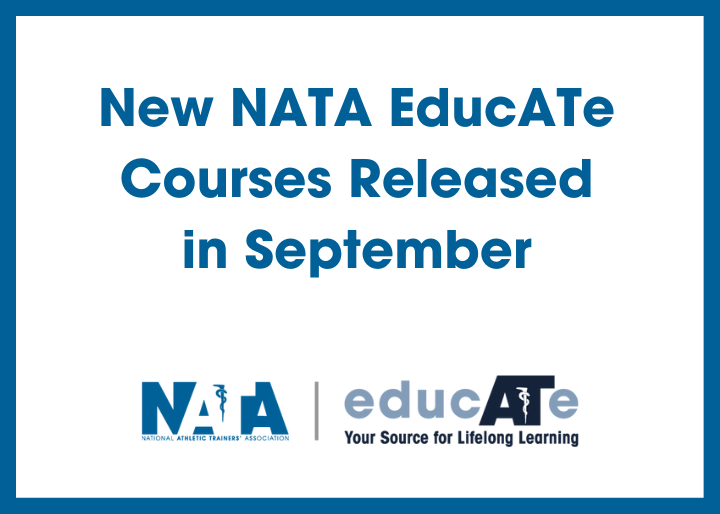 New NATA EducATe Courses Released in September, NATA EducATe logo